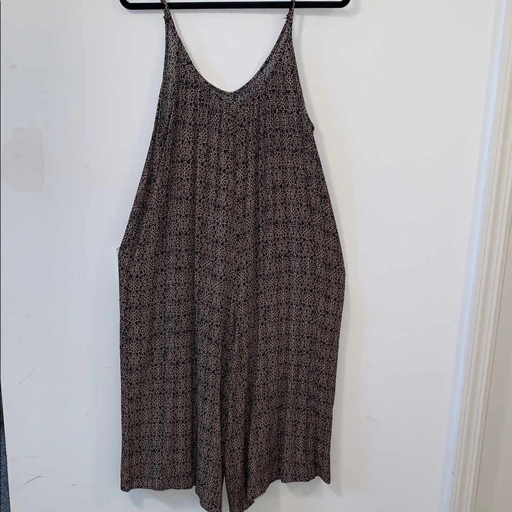 Dreamers Black and Tan Patterned jumpsuit